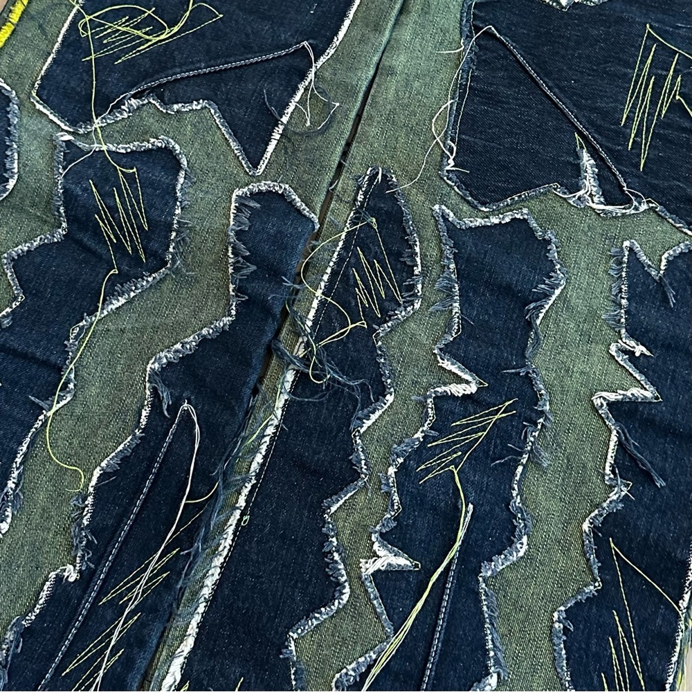 Arkadius Anarchy Jeans Distressed Patchwork Jeans… - image 7